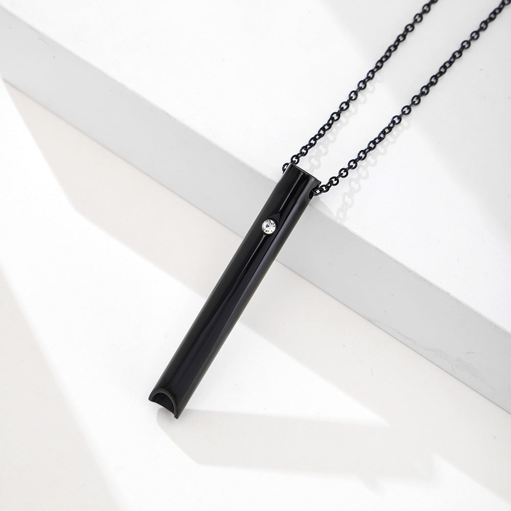 Whistle Adjustable Breath Relieve Anxiety Stainless Necklaces