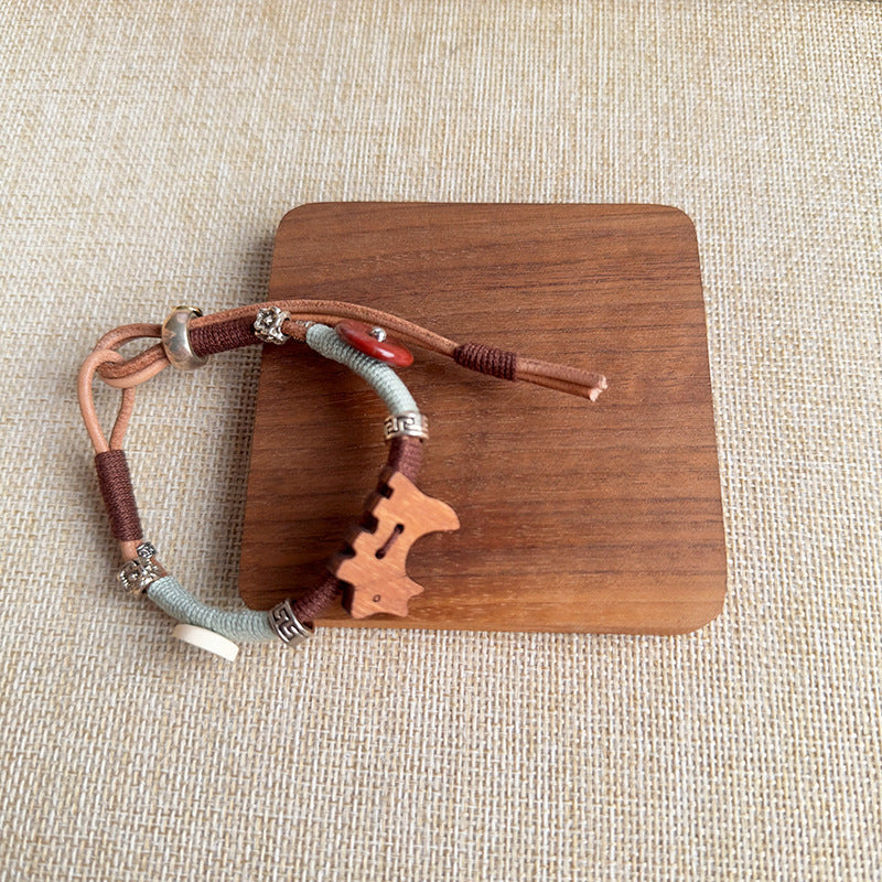 Ceramic Beaded Braided Rope Ethnic Style Bracelets