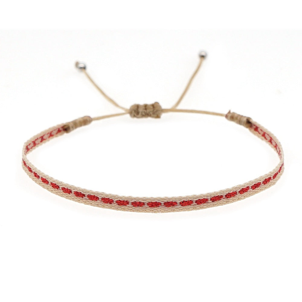 Women's South American Columbia Ethnic Style Webbing Bracelets