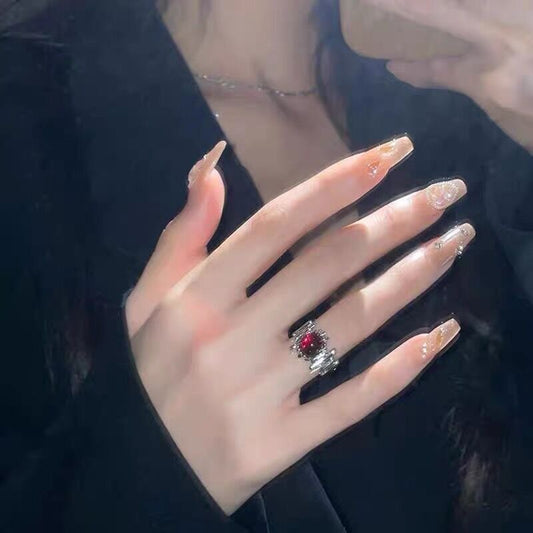 Open Female Design Trendy Cold High Sense Fashionable Rings
