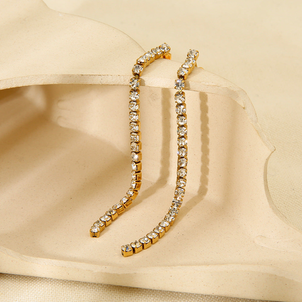 Women's Chain Net Ball Fashionable Elegant Face Earrings