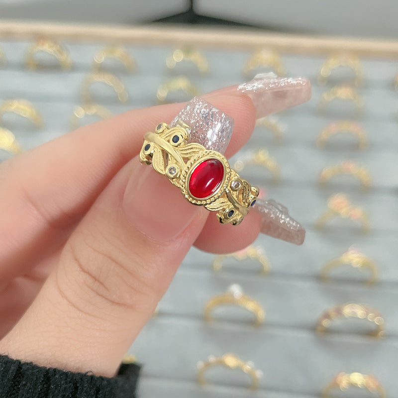 Flower Fashion Personalized Opening Adjustable Index Finger Rings