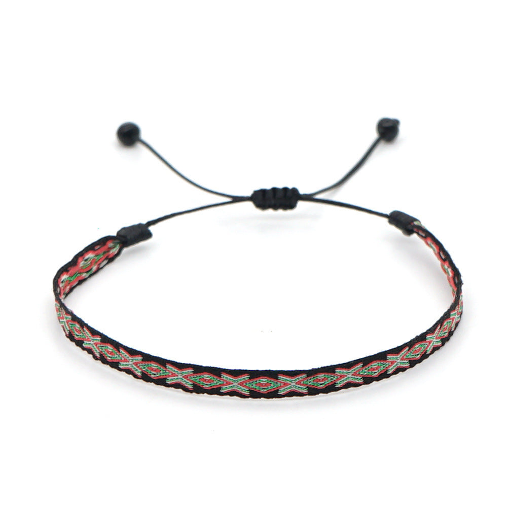 Women's South American Columbia Ethnic Style Webbing Bracelets