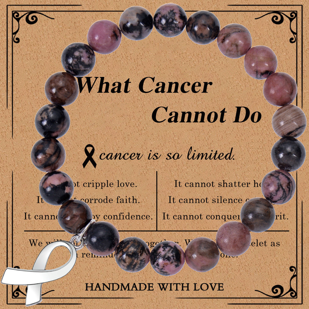 Classy Pink Crystal Rhodochrosite Ribbon Bow Bracelets