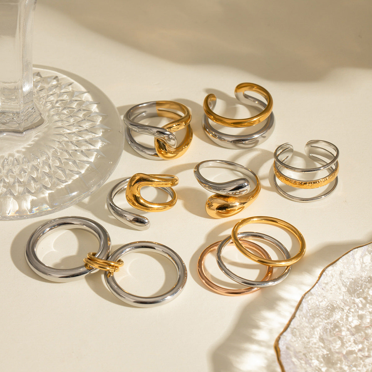 Steel Contrast Color Advanced Sense Titanium Rings