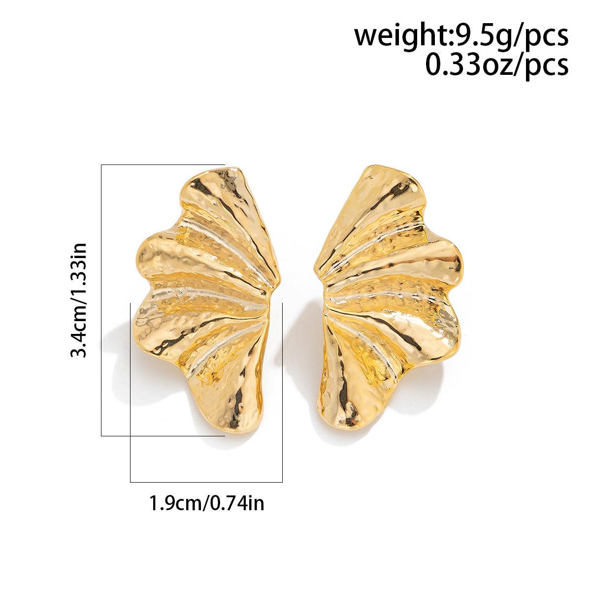 Metal Ginkgo Leaf Trendy Female Sweet Cool Earrings