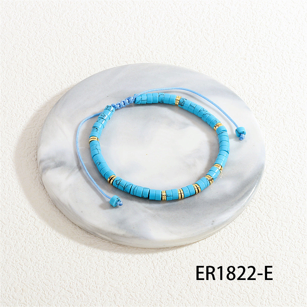 Barrel Beads Braided Rope Colorful Simple Fashion Bracelets