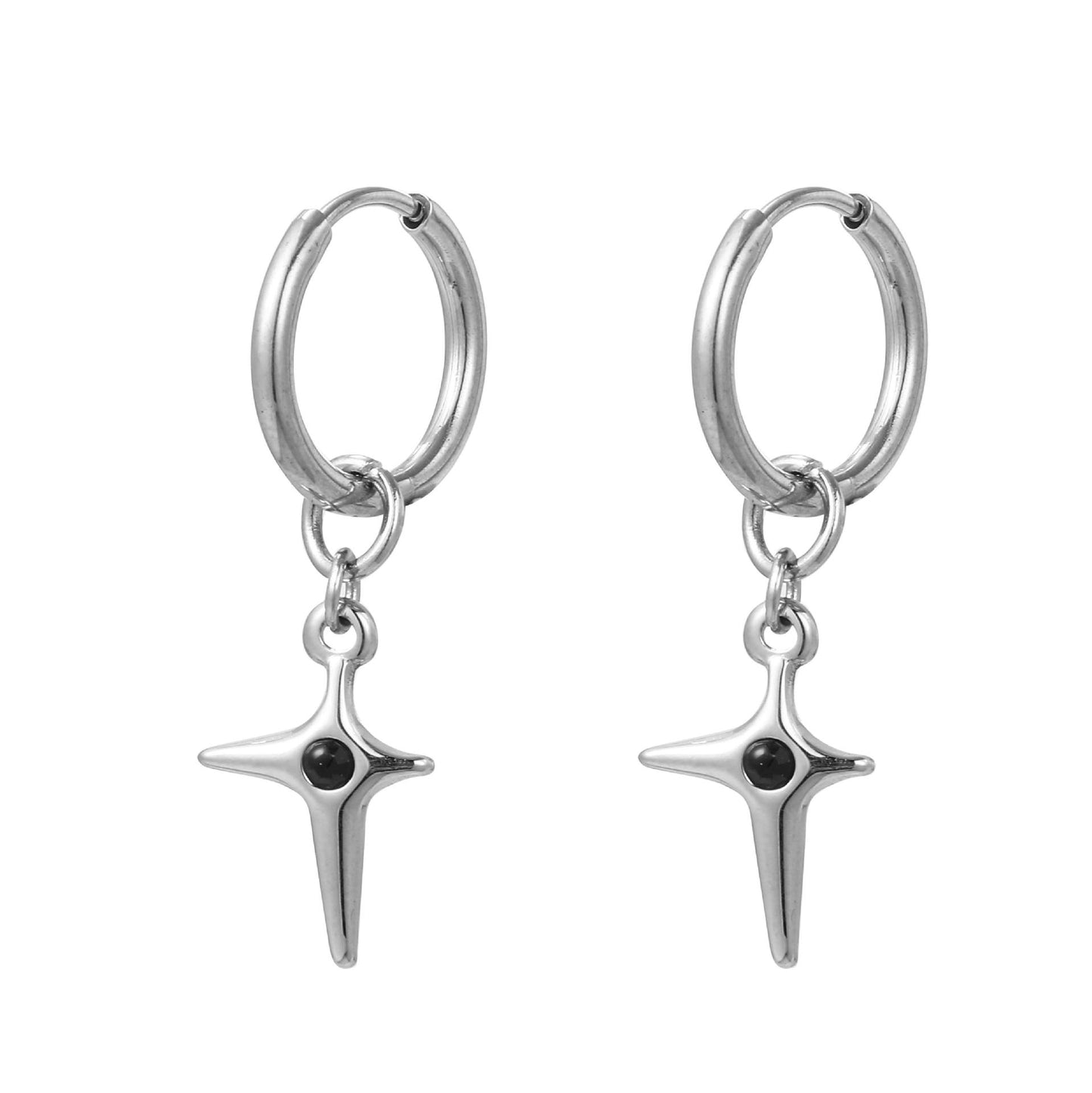 Women's & Men's Steel Ear Asterism Cold Style High-grade Sweet Earrings