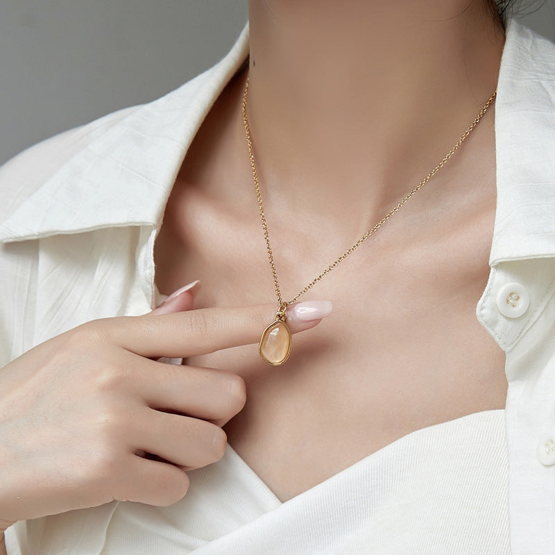 Clavicle Chain Female Titanium Steel Gold Plated Necklaces