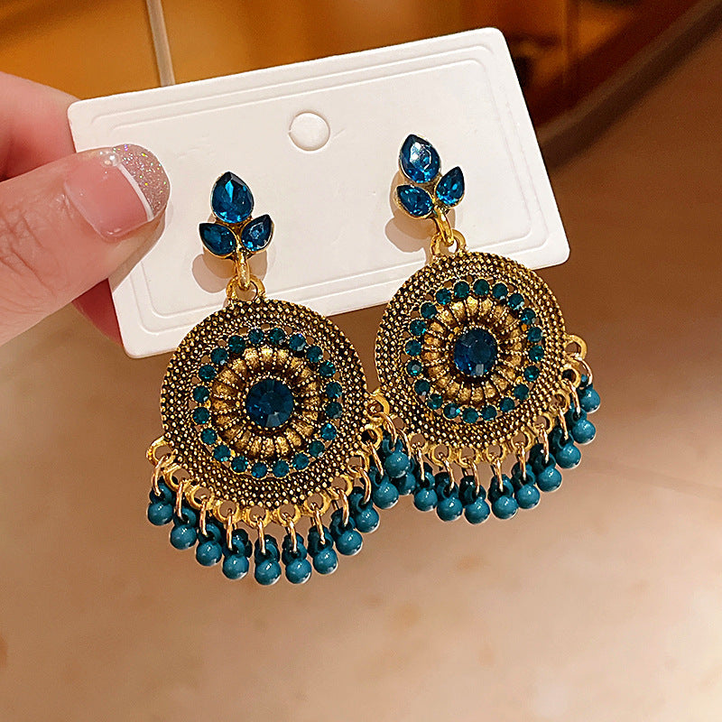 Water Drop Tassel Ethnic Style Chinese Earrings