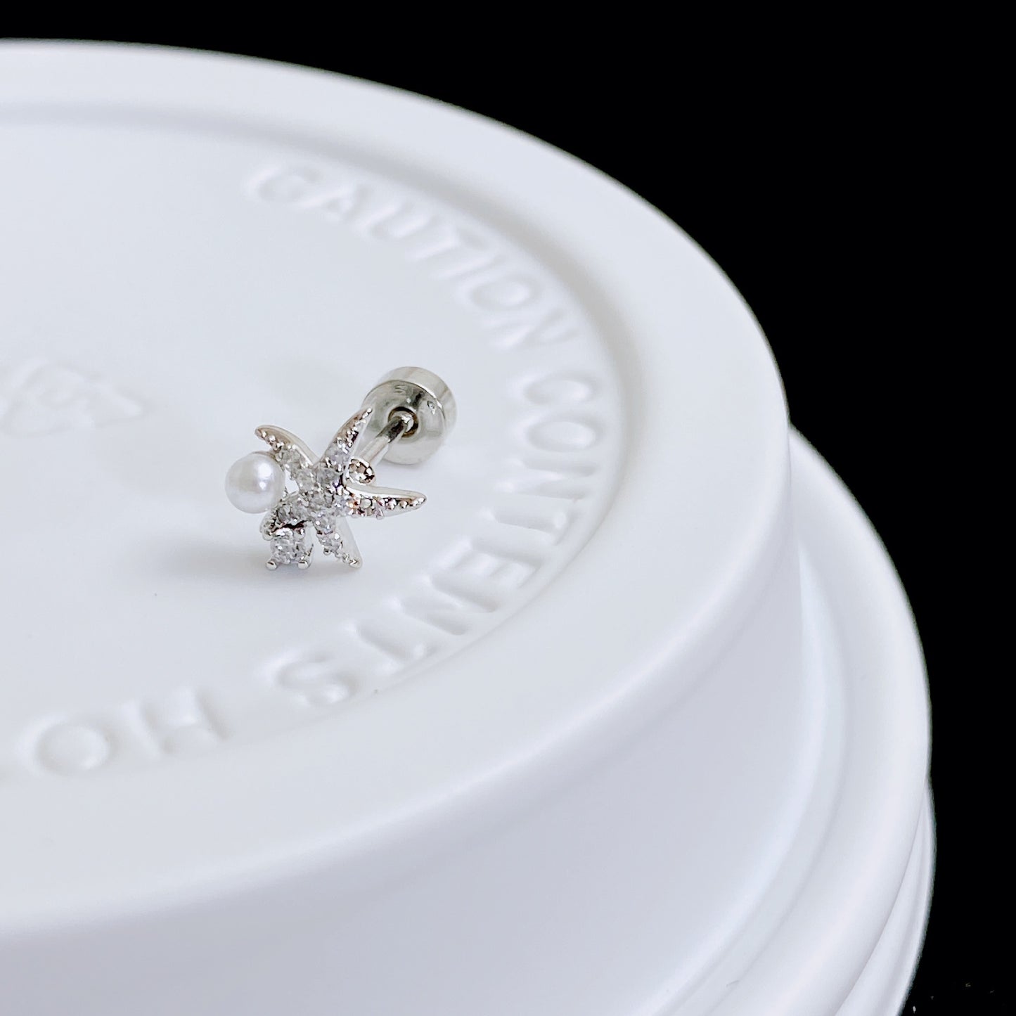 Exquisite Micro Inlaid Zircon Screw Ear Earrings