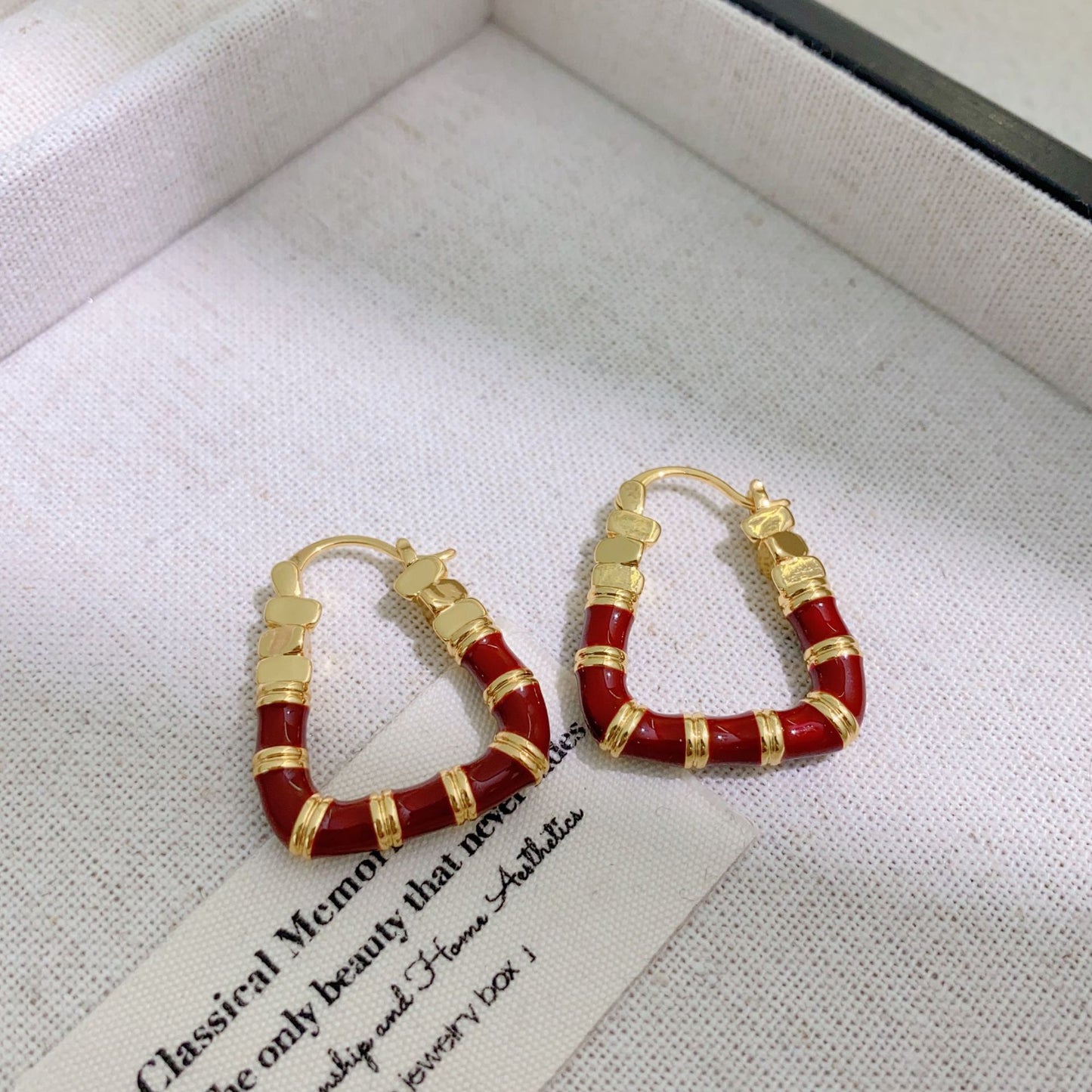 Enamel Drip Glazed Ear Mild Luxury Earrings