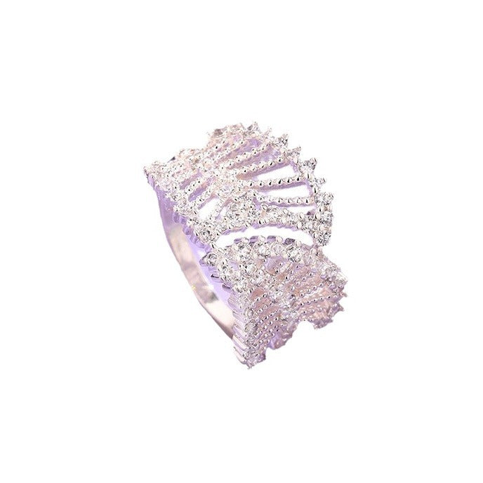 Color Special Interest Light Luxury Inlaid Rings