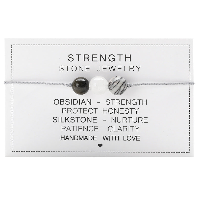 Women's Stone Imitated Beaded Fashion Handmade Weave Imitation Bracelets