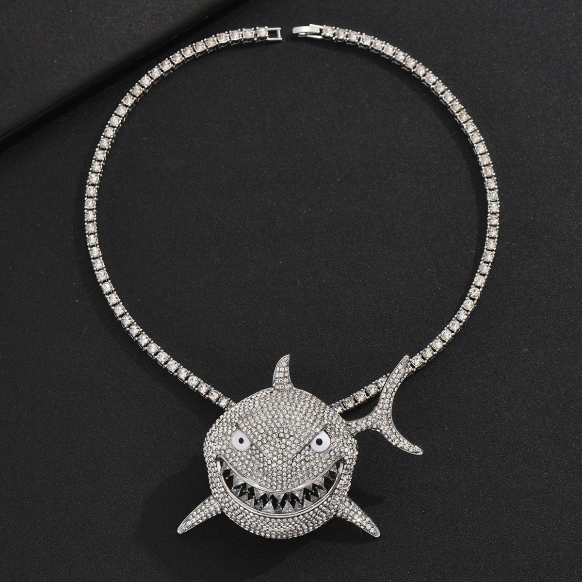 Men's Zircon Cross Design Clavicle Chain Hip Necklaces