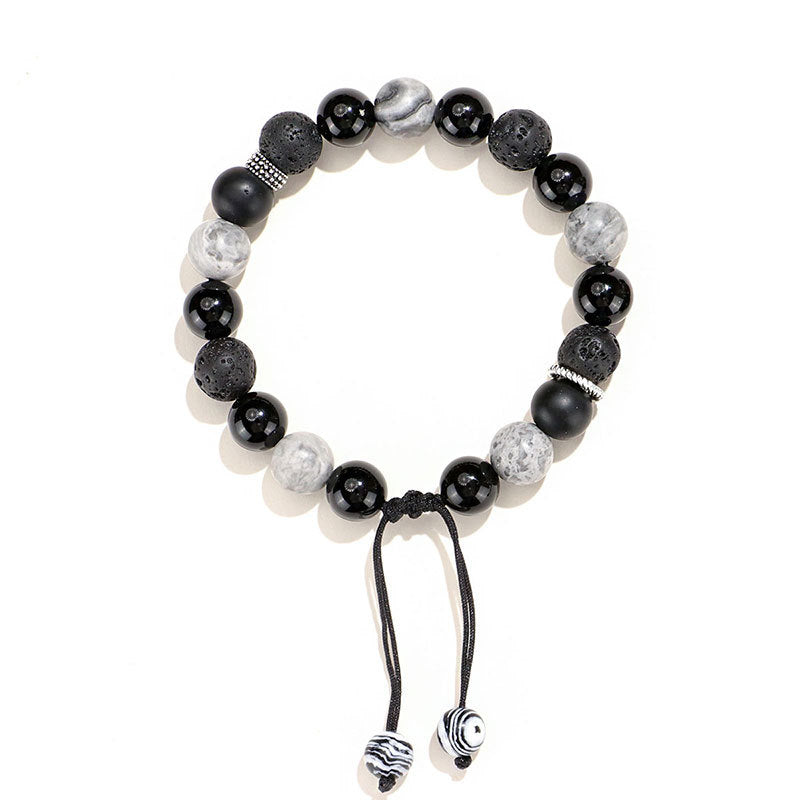 Men's Agate Map Stone Niche High Sense Bracelets