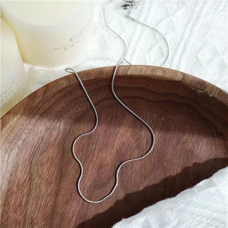 Snake Bone Female Vacuum Electroplating Furnace Necklaces