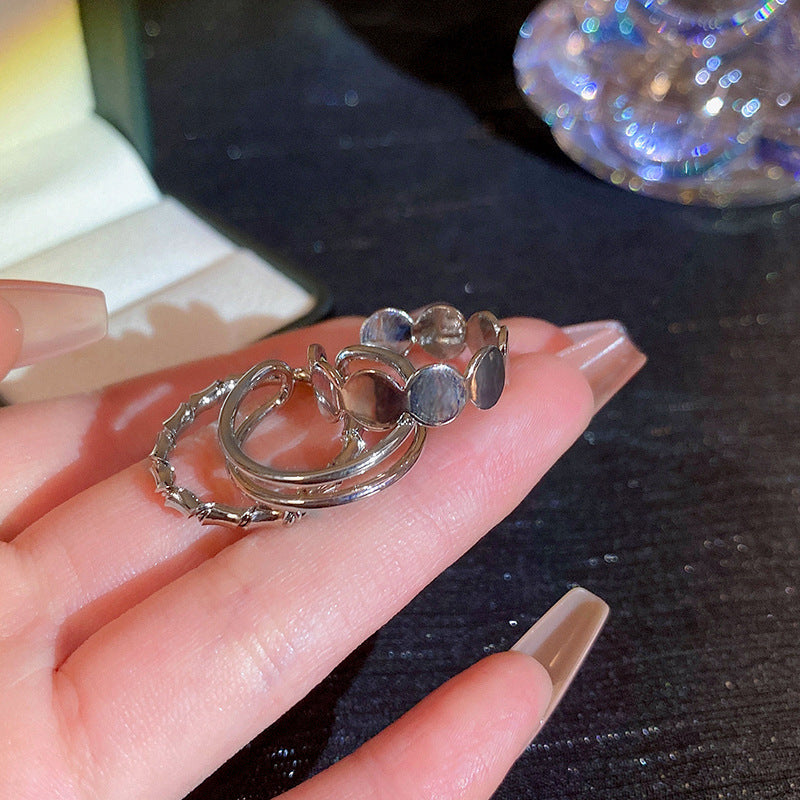 Style Retro Set Female Niche High-grade Rings