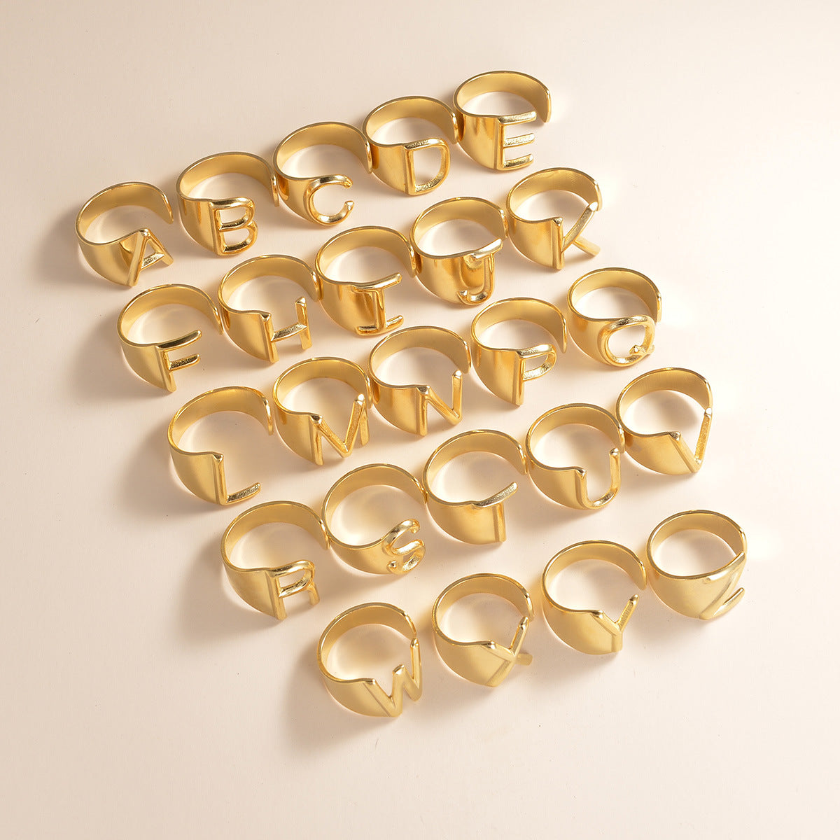 Jewelry English Letters Opening Titanium Steel Rings