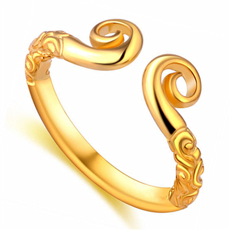 Women's & Men's Gold-plated Plated Couple Gold Hoop Stick Rings