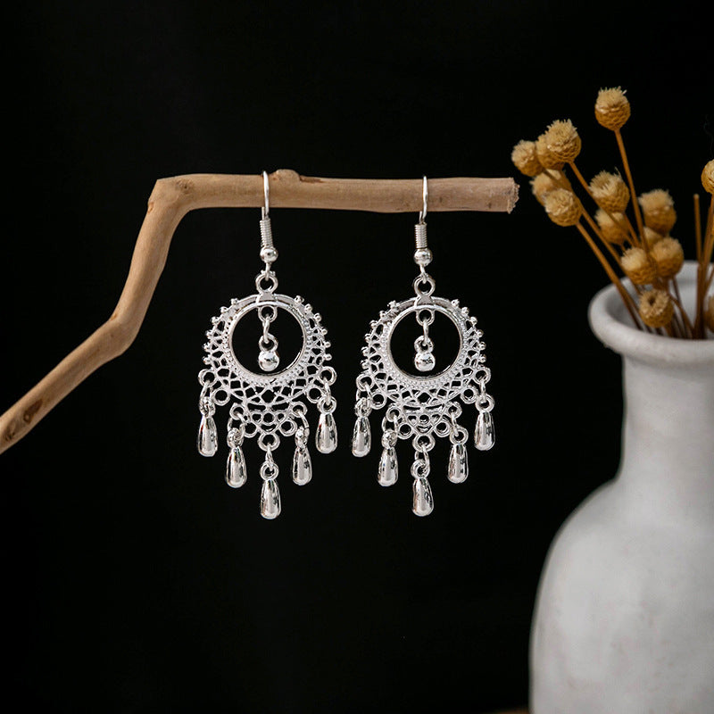 Sier Family Minority Ethnic Style Tourist Attractions Earrings