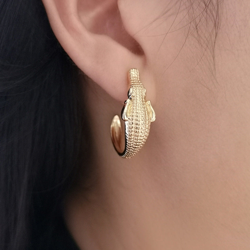 Women's & Men's Vintage Crocodile Metal Alloy Creative Earrings