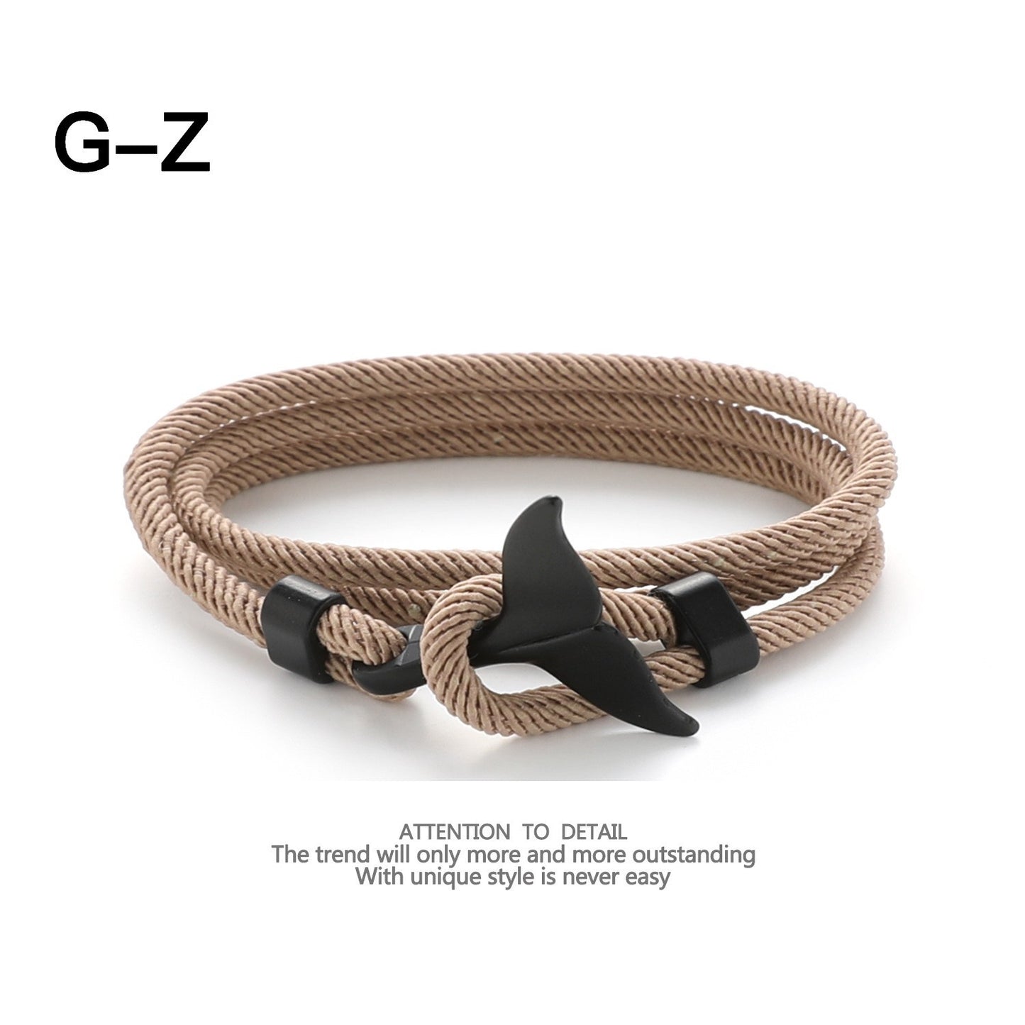 Whale Tail Woven Hand Strap Double Separable Mold Bracelets