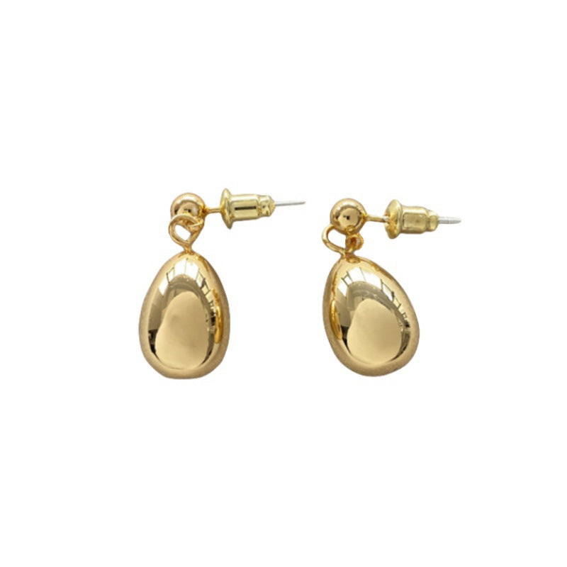 Design French Style Retro Exquisite Simple Compact Metal Earrings