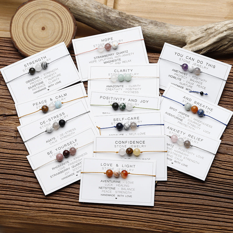 Women's Stone Imitated Beaded Fashion Handmade Weave Imitation Bracelets