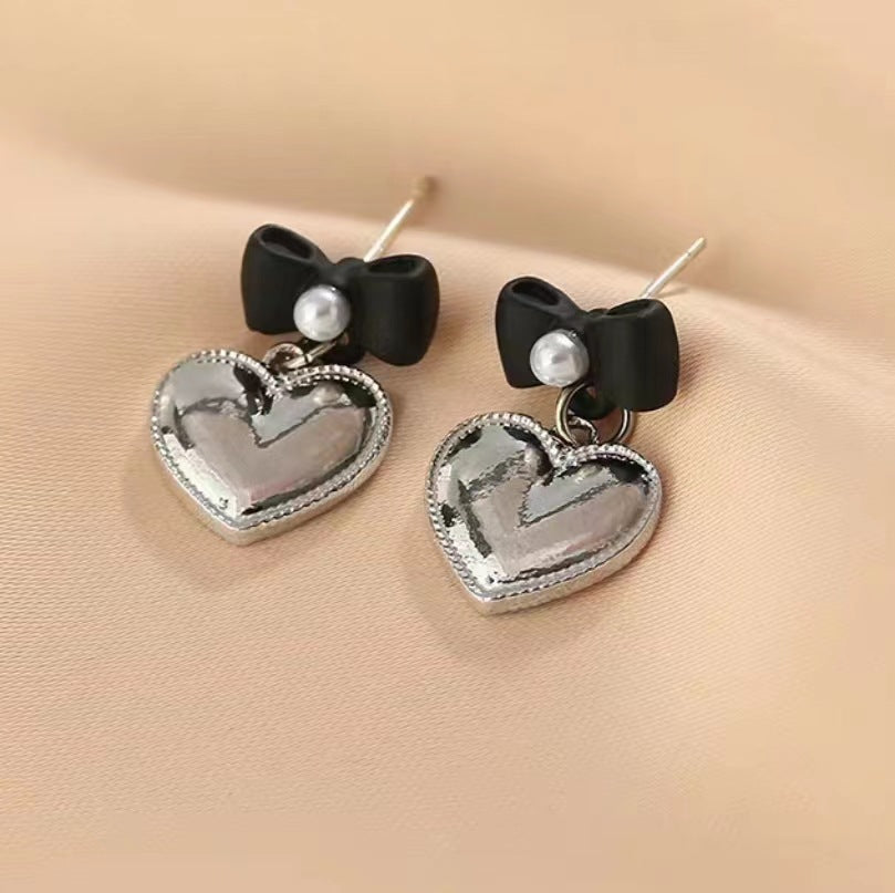 Needle Niche Love Heart Trendy Female Simple Graceful Earrings