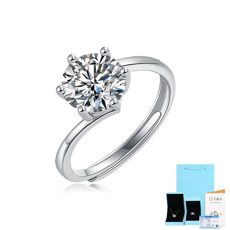 Women's Creative Trend Open Mouth Sier Holder Rings