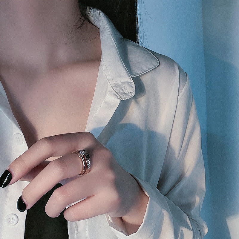 Women's Zircon Index Finger Light Luxury Cool Rings