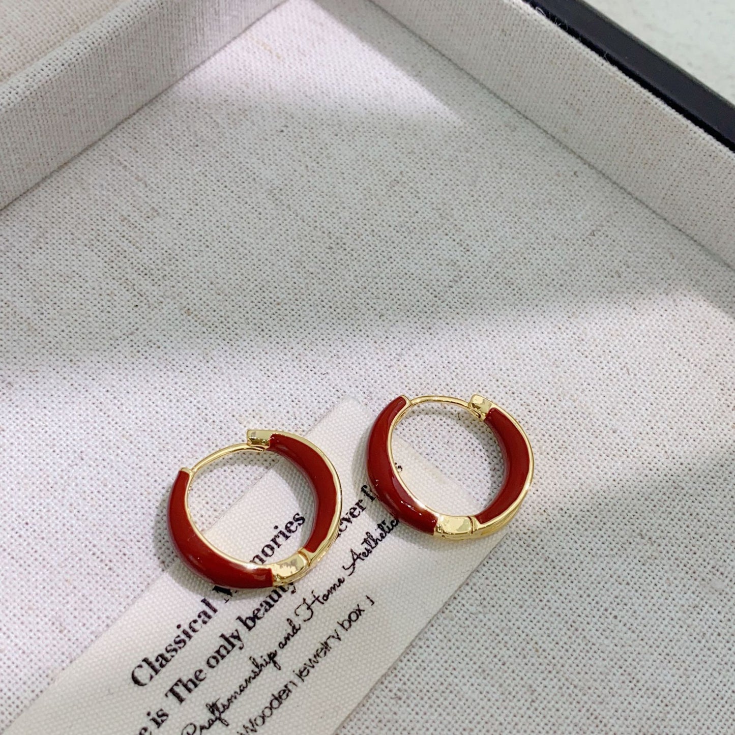 Enamel Drip Glazed Ear Mild Luxury Earrings