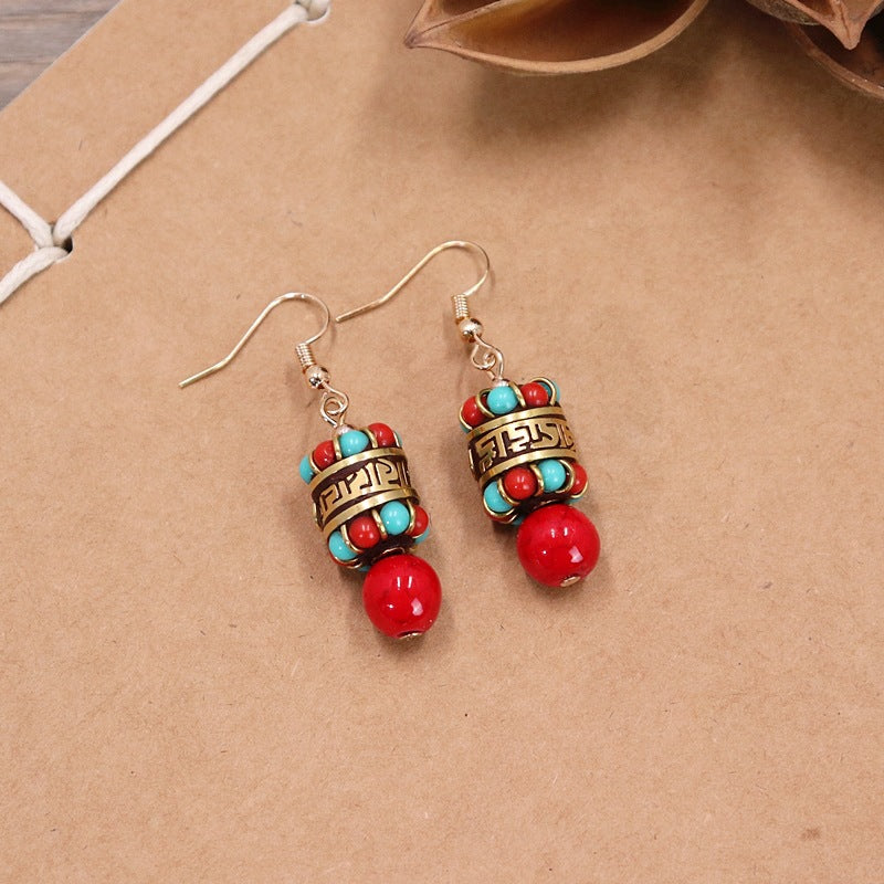 Women's Minority Style Exotic Tibetan Retro Graceful Earrings