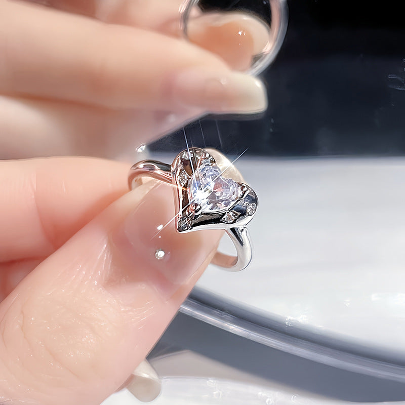 Shiny Refined Zircon Style Light Luxury Rings