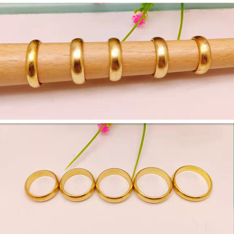 Women's & Men's Mouth Closed Fashion Couple Aperture Stall Rings