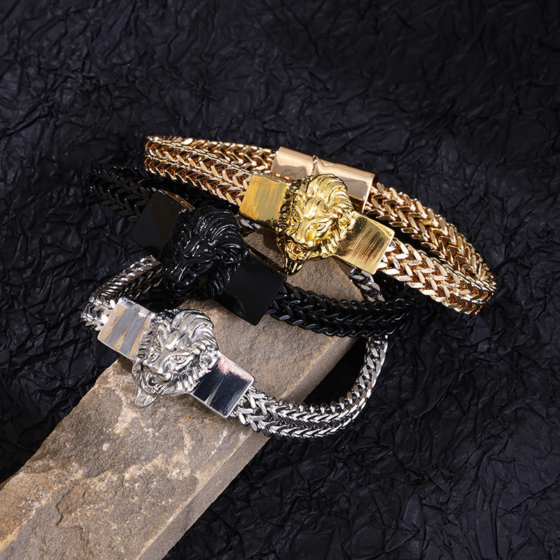 Men's Double Row Chain Magnetic Buckle Hip Bracelets