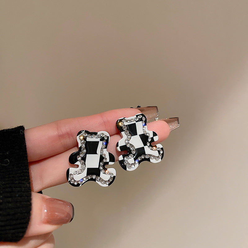 Women's Needle Simple Plaid Geometric Fashion High-grade Earrings