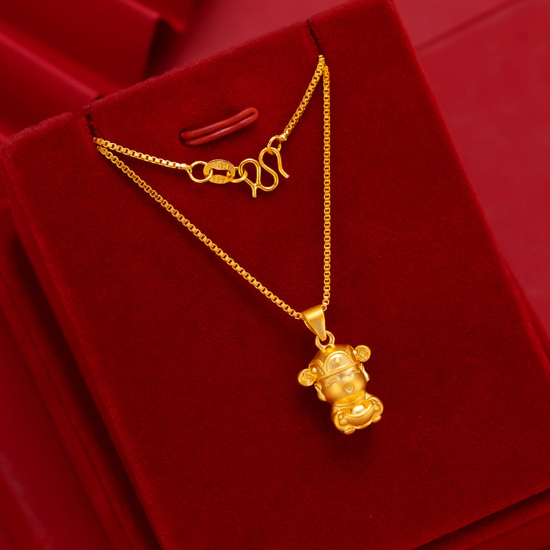 Women's Imitation Small God Of Wealth Vietnam Placer Necklaces