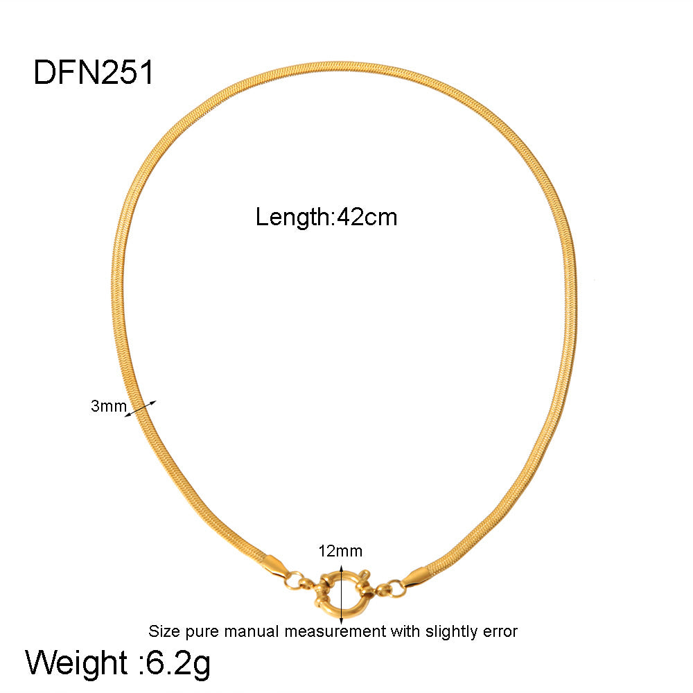 Steel Gold Plated Word Clip Chain Pendants