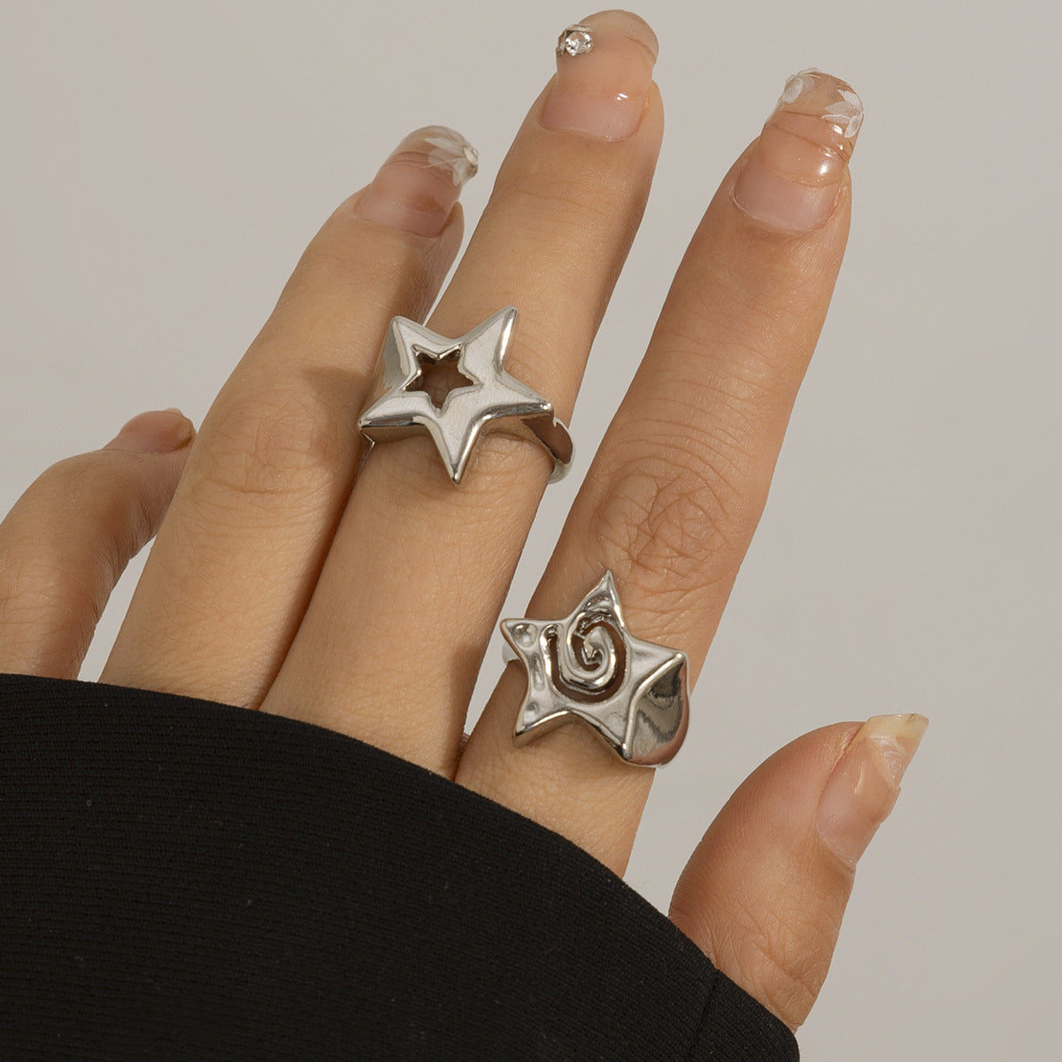 Style Niche Three-dimensional Star Spicy Beautiful Rings