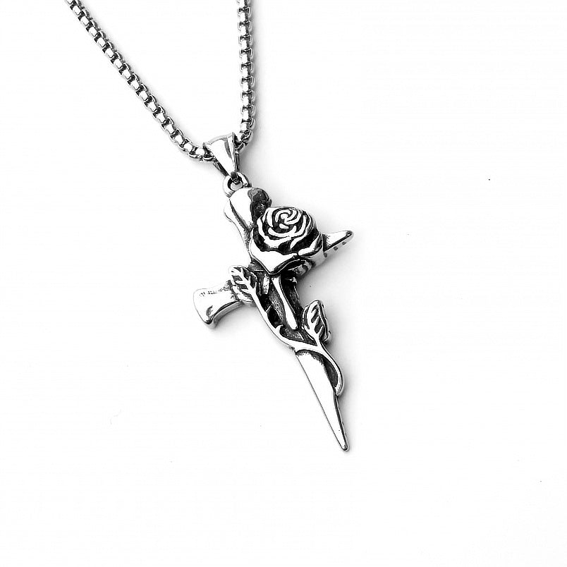 Men's Fashion Titanium Steel Double Snake Trendy Necklaces