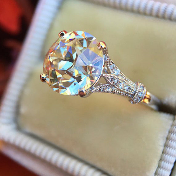 Sky Rose Gold White Round Diamond Suitable For Rings
