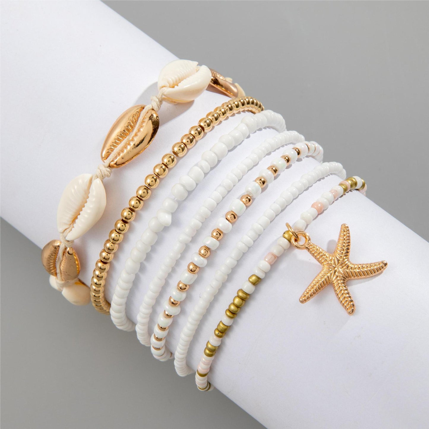Bohemian Vacation Style Shell Beaded Weave Beach Bracelets