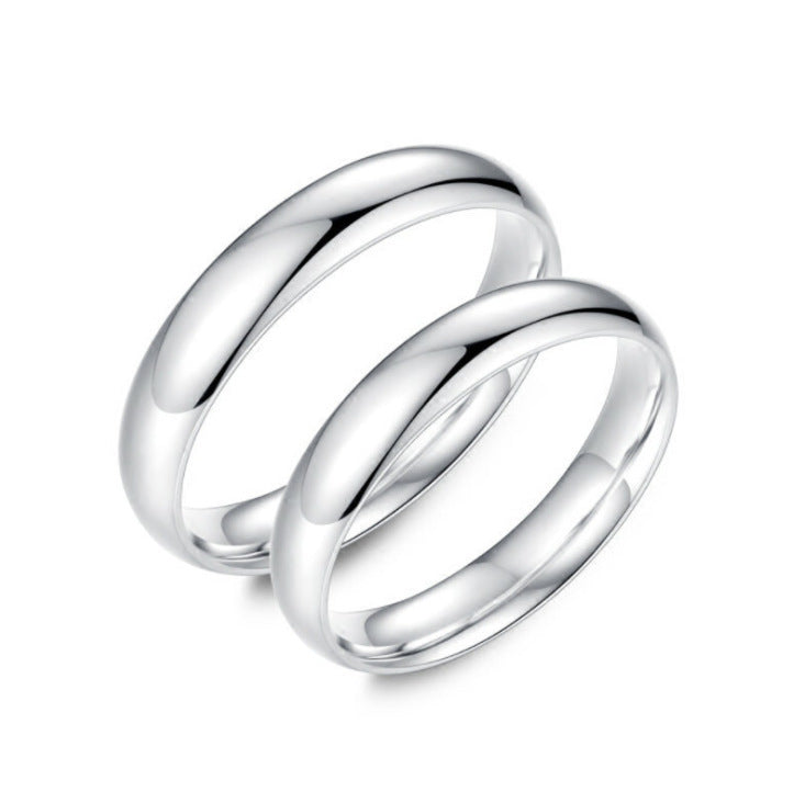 Women's & Men's Couple Sier Plated Jewelry Open Live Rings