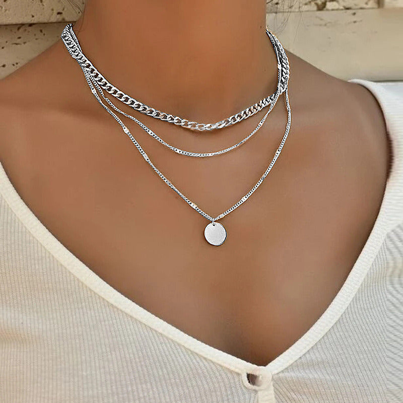Women's & Men's Ornament Clavicle Chain Short Sweater Crystal Necklaces