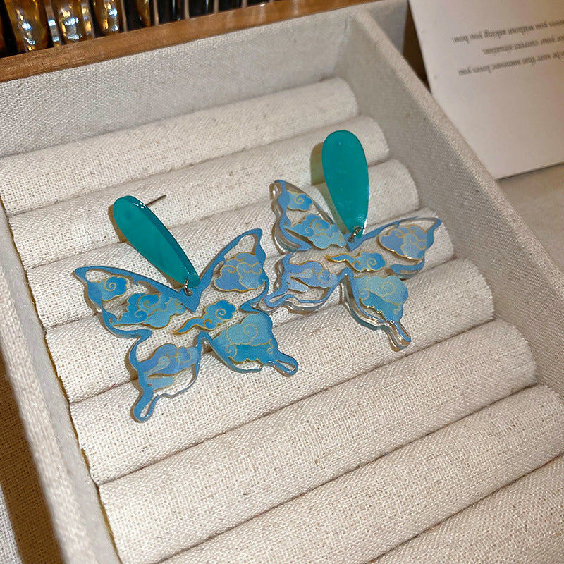 Ink Female Niche Design Ear High Earrings