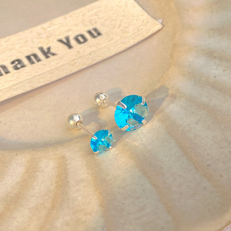 Colorful Zircon Female Crystals High-grade Ear Earrings