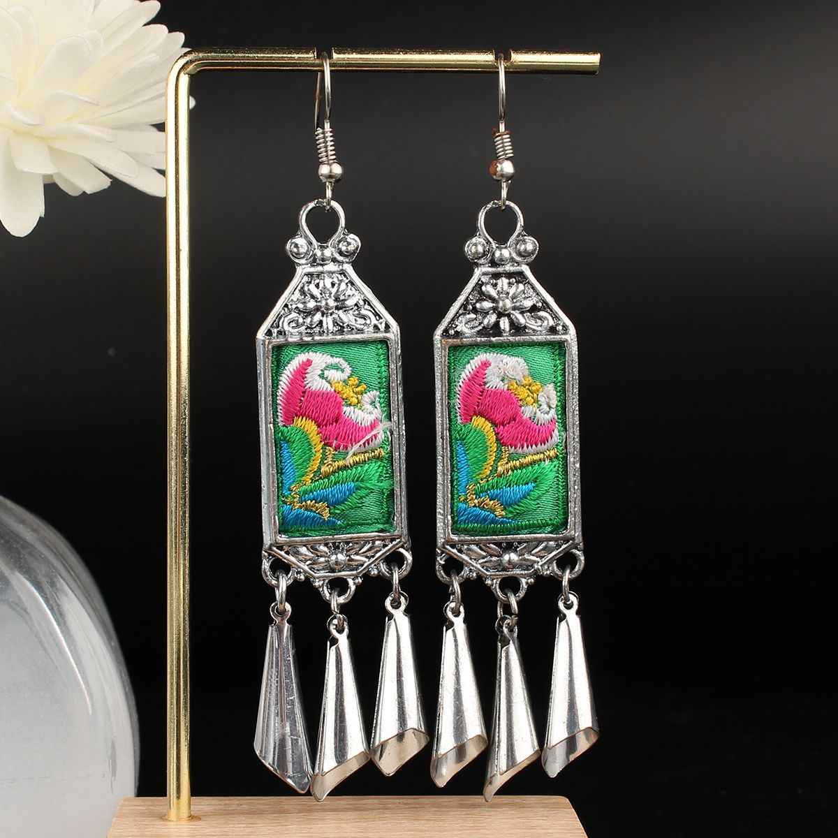Chinese Style Retro National Miao Sier Earrings