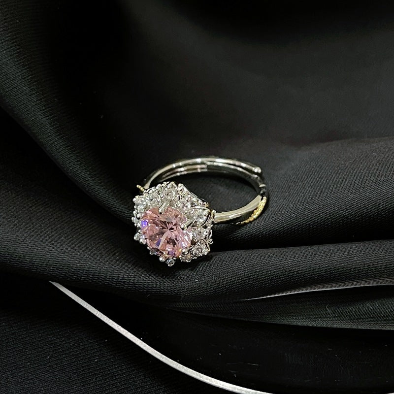 Light Luxury French High Sense Micro Inlaid Rings